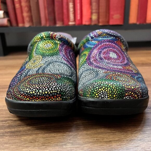 Alegria Kayla Kay 387 Rainbow Multi Color Mosaic Slip On Clogs Mules Sz 36 - Picture 7 of 11